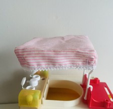 Sylvanian Families Spare Pink Strip Canopy From— Vintage Pony & Ice Cream Cart