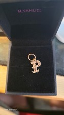 Vintage 9ct Yellow Gold Initial P Pendant / charm Unisex complete with loop 10mm