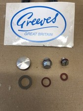 Villiers Greeves Oil Filer Plug , Sump Plug Nos .