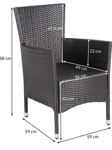 Casaria poly rattan chairs - poly,