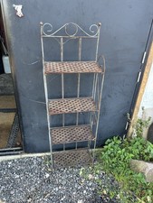 Vintage Industrial Folding Beautiful 4 Tier Kitchen Bakers Rack Great Condition
