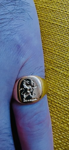 18ct gold signet ring - 18ct, /