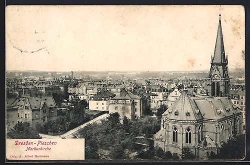 Postcard dresden pieschen st - postcard, dresden-pieschen,