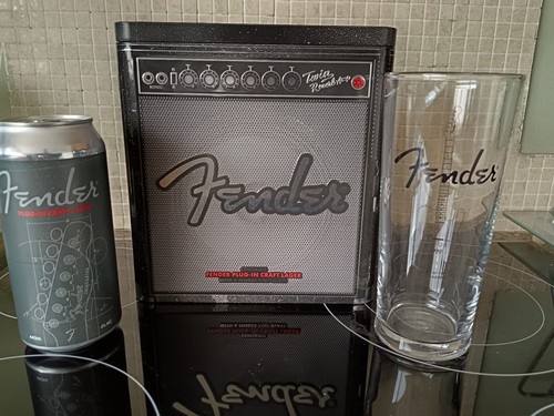 Fender twin amp beer glass - twin, amp,