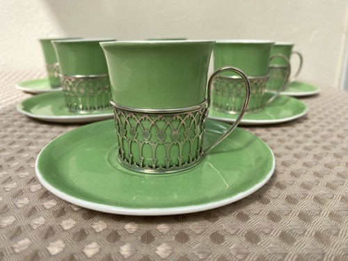 Shelley green coffee cups - shelley,