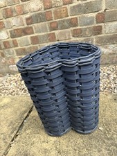 Vintage Wicker Basket Blue  Heart  shaped