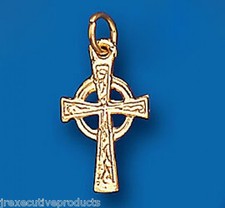 Celtic Cross Pendant Yellow Gold Hallmarked British Made