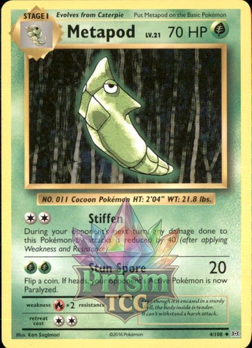 Metapod 108 uncommon - 4/108,