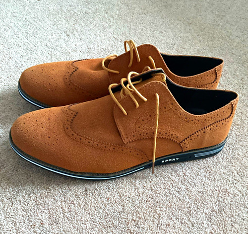 Men brown suede - men's, brogue