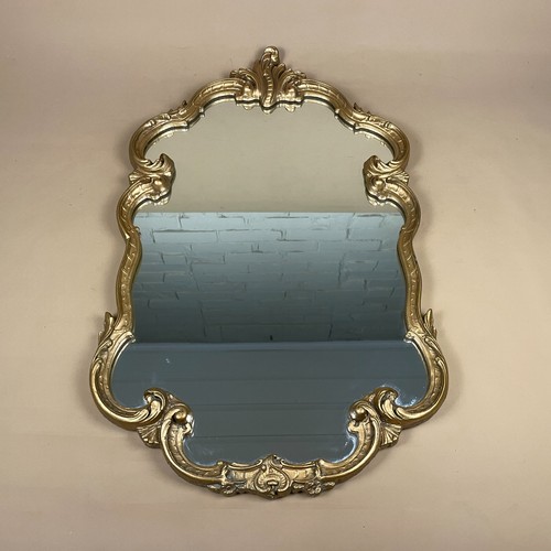 Gold wall mirror - wall, 1960s