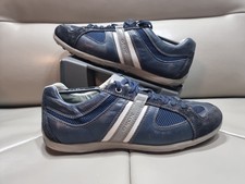 GEOX RESPIRA Blue Leather Shoes Trainers UK Size 9/EU 43
