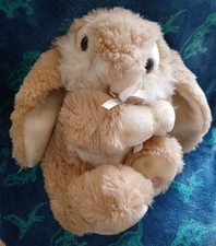Vintage Keel Simply Soft Collection Beige Bunny Rabbit Patchfoot Soft Toy