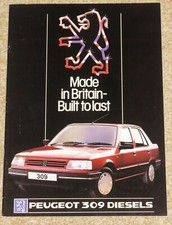 1986-87 PEUGEOT 309 DIESELS UK