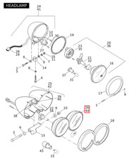 HARLEY DAVIDSON DUAL HEADLAMP REFLECTOR ASSEMBLY 69804-08