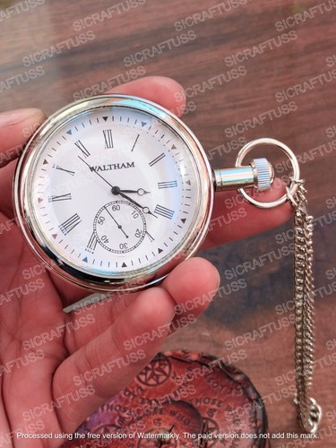 Silver amerian waltham pocket - silver,