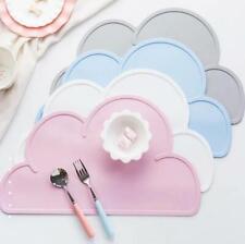 Baby Kids Bowl Silicone Placemat Cloud Shaped Kitchen Pad Dining Table Mat