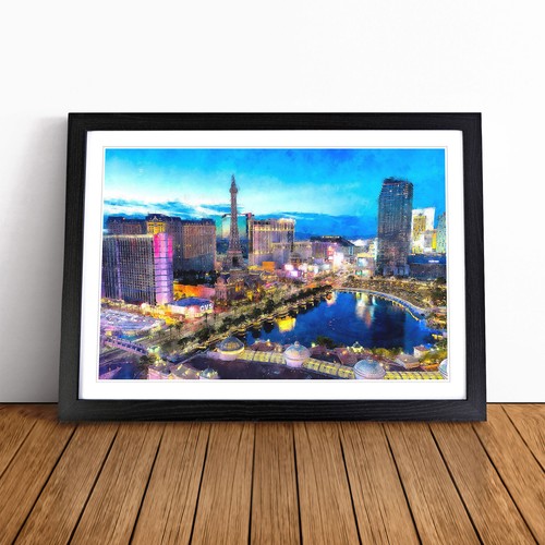 The las vegas strip - las, framed