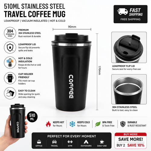 Coffee mug cup - cup, 510ml