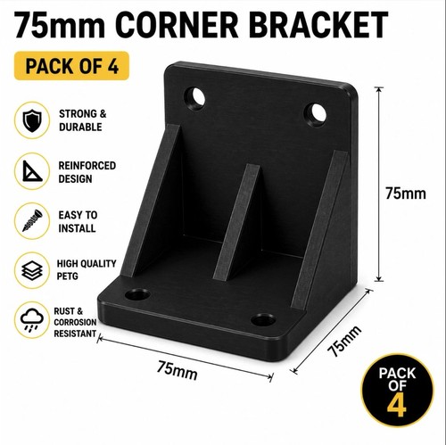 Pcs black plastic corner - plastic,