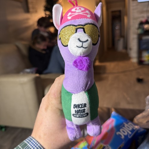 Biker llama plush purple - llama,