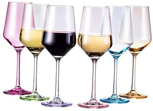 Colored crystal wine - colored,