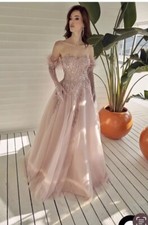 Pink Feather ball gown size 8