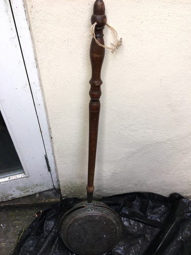 Vintage english copper warming - vintage,