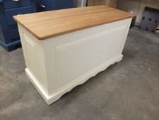 HAMPSHIRE PAINTED 1M BLANKET BOX- OAK TOP- BESPOKE COLOURS & SIZES AVAILABLE