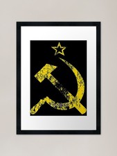Russian Soviet flag Hammer and