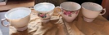 4 x Vintage bone china cups - 3 x colclough, 1x Royal Doulton - S10