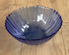 Vintage Blue Frosted Glass