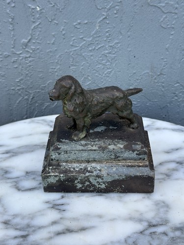 Vintage bronze spaniel dog - bronze,
