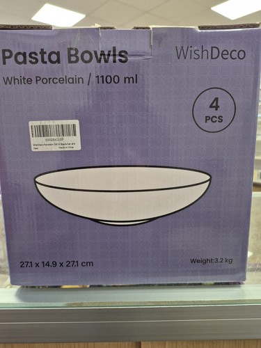 White pasta bowls pack large - pasta,