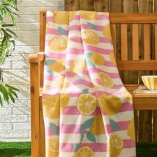 OHS Lemon Stripes Throw Soft