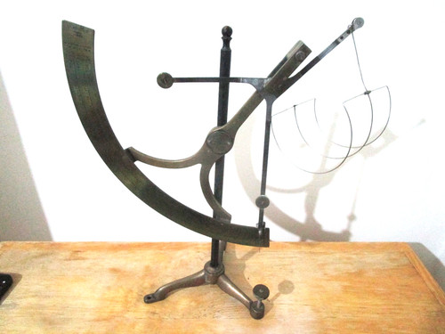 Antique brass scale weights - weights, by