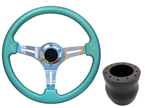 Mint green chrome - chrome, steering