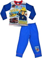 Boys Fireman Sam Pyjamas Rescue Squad Ages 1.5-5 Years Pjs