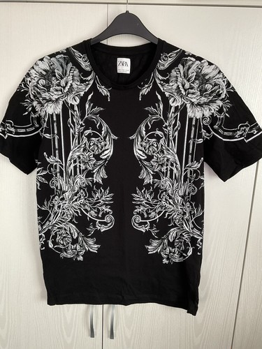 Zara black top with contrast - zara,
