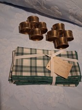 Vintage Avon Napkins  Set Of 6 And 8 Napkin Rings