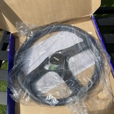 300mm Leather Steering Wheel - Black Centre - M Range M30M311B - Mountney