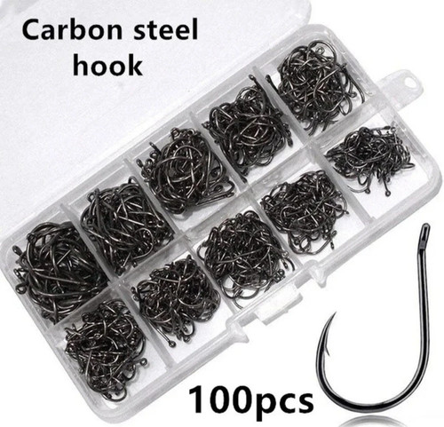 100pc circle fishing hooks - 100pc,