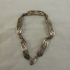 Celtic Design Sterling Silver 925 Amethyst Bracelet Unboxed