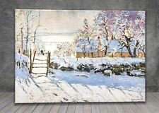 Claude Monet The Magpie CANVAS PAINTING ART PRINT WALL 1658