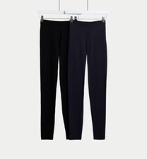 EX - M&S LEGGING HIGH WAISTED PLAIN FULL LENGTH LEGGING STRETCHY SKINNY PANTS