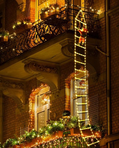 9ft christmas ladder - 9.9ft, lights