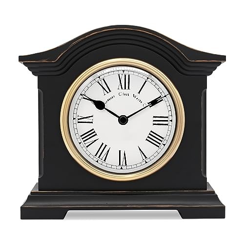 Acctim mantel clock - mantel, black