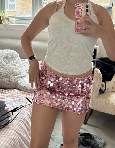 Pink ego sequin mini - mini, skirt
