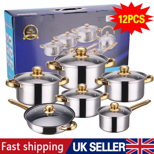 12pcs stainless steel cookware - 12pcs,