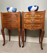 Pair Vintage French Carved 3