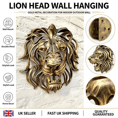 Lion head wall mounted art - lion,